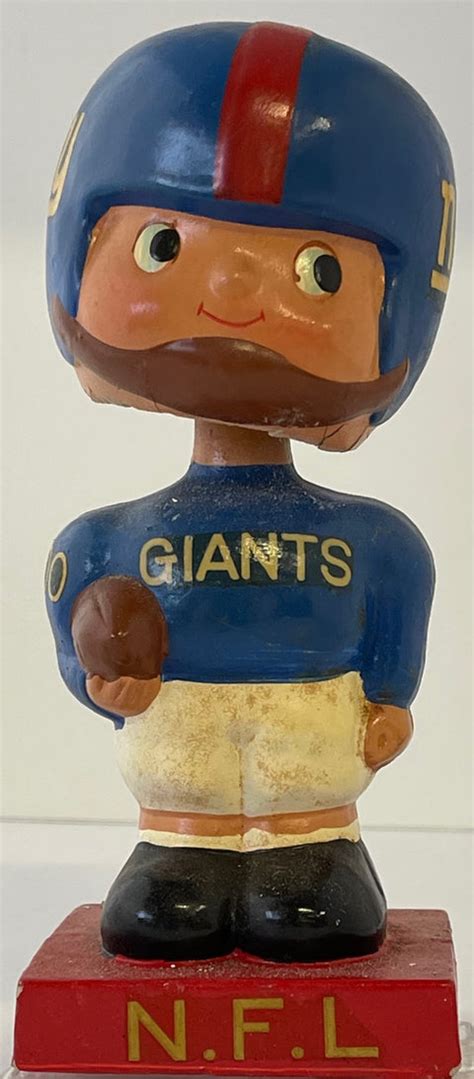 1960's New York Giants Mascot Vintage Bobble Head Nodder Red Base ...