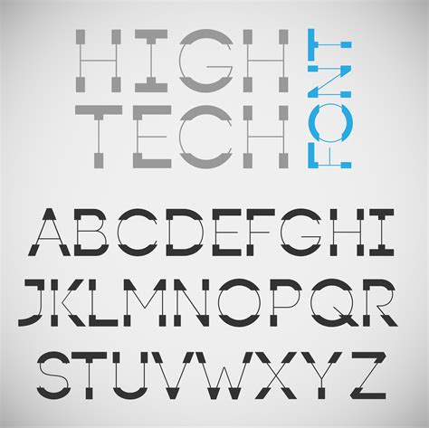 High tech font, vector 320236 Vector Art at Vecteezy