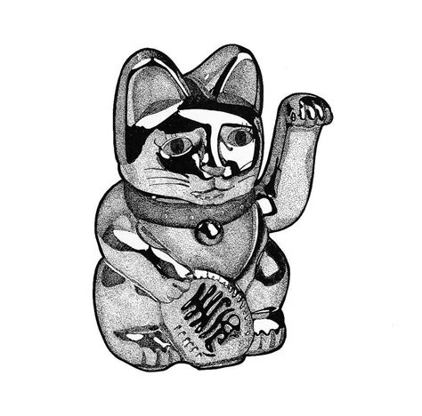 Lucky Cat Drawing by Rodrigo Ochoa - Fine Art America