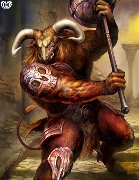 Artist: Unknown - Title: Unknown - Card: Magma Minotaur Fantasy Dragon ...