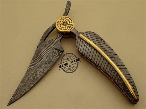 Professional Damascus Folding Knife Custom Handmade Damascus