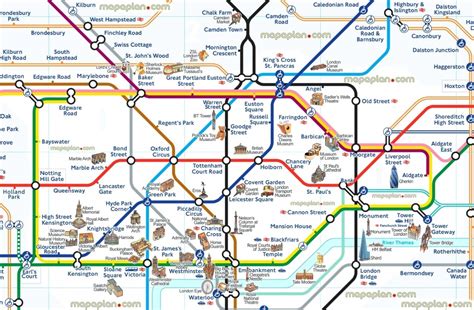 Tourist Map Of London Attractions Printable