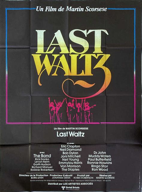 Lot 175 - THE LAST WALTZ POSTER AND FILM STILLS.