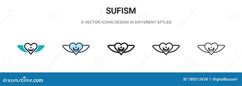 Sufism Icon in Filled, Thin Line, Outline and Stroke Style. Vector Illustration of Two Colored ...