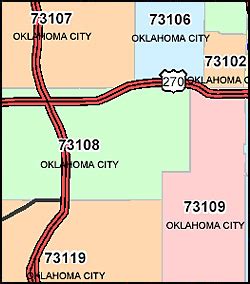 Oklahoma ZIP Code Map including County Maps