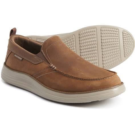 Skechers Desert Brown Status 2.0 Targo Shoes - Leather, Slip-Ons (For ...