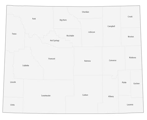 Map of Wyoming - Cities and Roads - GIS Geography