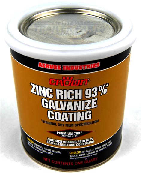 1 Quart Zinc Rich Cold Galvanized Paint