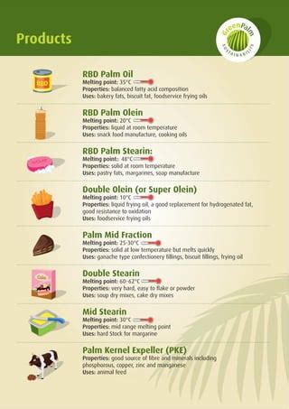 Palm Oil, Palm Kernel Oil Process - Fractions, Derivatives and Product Uses | PDF