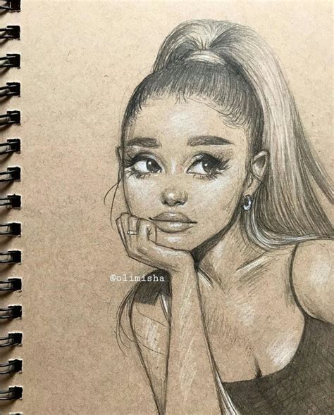 Ariana Grande Pastel pencil Drawing, Original Fan-ART, A3 - clients.81designstudio.com