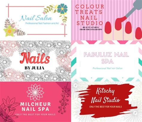 Unique Nail Salon Business Cards (Designs and Templates)