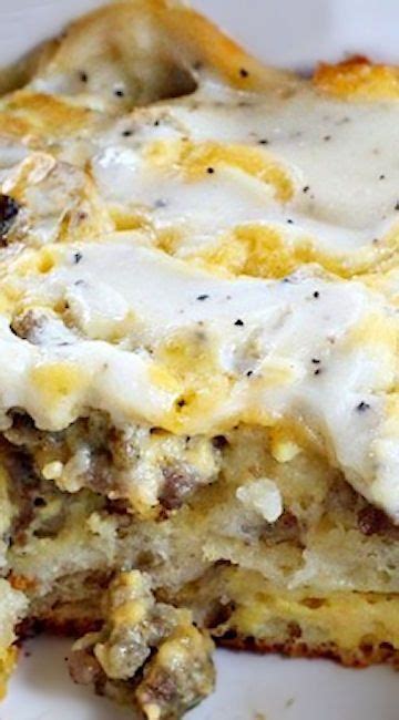 Sausage and Gravy Breakfast Casserole | Recipe | Breakfast recipes ...