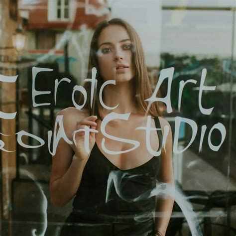 LOGO Design For Erotic Art Studio Sensual Typography on Glass with Blurry Street Graffiti and ...