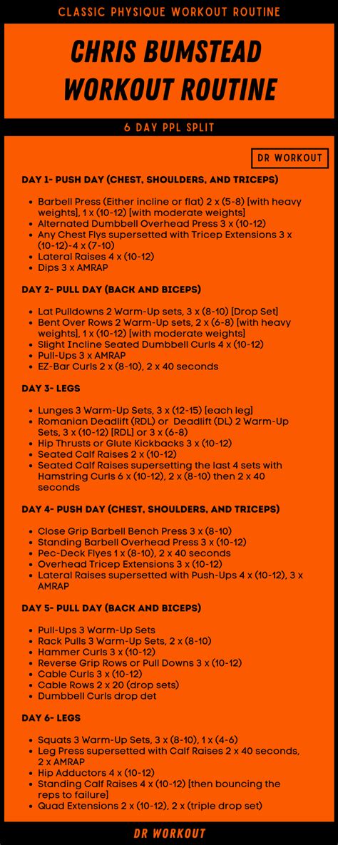 an orange and black poster with the words,'workout routine day 1 - 3