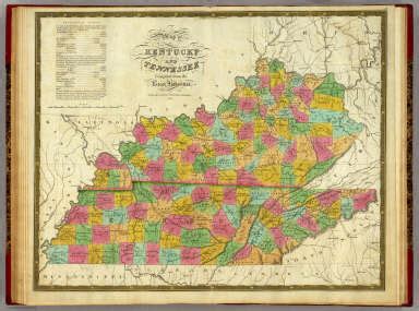 Map of Kentucky and Tennessee. / Mitchell, Samuel Augustus / 1831