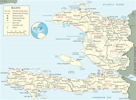 Map of Haiti, Port au Prince