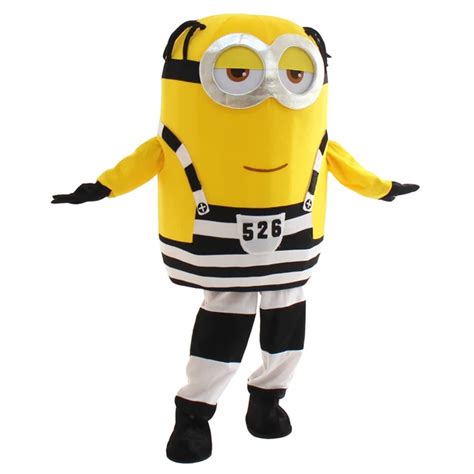 Cartoon Yellow Minions Mascot Costume Halloween Christmas Fancy Dress ...