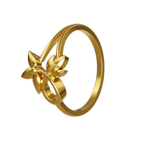 Plain Floral Design Gold Ring 02-01 - SPE Gold,Chennai