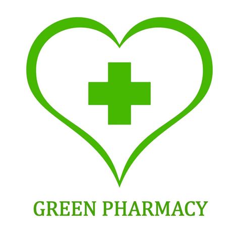 Green pharmacy logo illustration. 14373808 Vector Art at Vecteezy