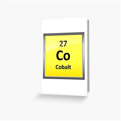 "Cobalt Element Symbol - Periodic Table" Greeting Card by sciencenotes ...