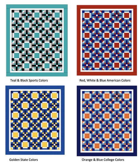 Blue & Green Quilt Pattern