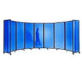 Polycarbonate Room Divider 360 Accordion Portable Partition - Choose Your Size - Blue