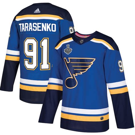 adidas Vladimir Tarasenko St. Louis Blues Blue 2019 Stanley Cup Final ...