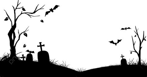 Graveyard Silhouette Png Halloween Graveyard Clipart Transparent Png | Sexiz Pix