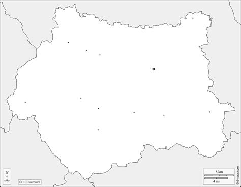 West Yorkshire free map, free blank map, free outline map, free base ...