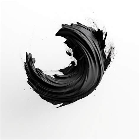 Premium AI Image | Abstract Black Photoshop Brush on Plain White Background