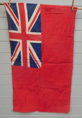 ANTIQUE BRITISH RED ENSIGN FLAG