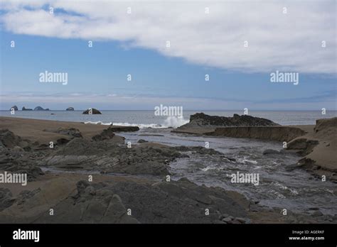 Beach at Port Orford Oregon Stock Photo - Alamy