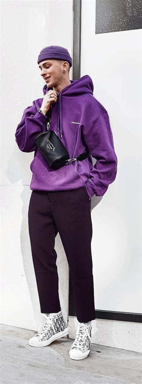 Purple And Violet Sportswear Short, Beanie Fashion Ideas With Purple ...