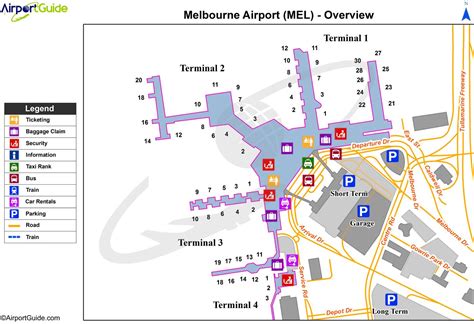 Terminal 4 Melbourne airport map - Melbourne airport map terminal 4 (Australia)