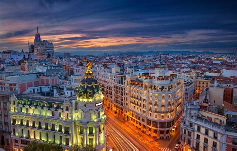 Wallpaper street, building, Spain, Spain, Madrid, Madrid, Gran Via ...