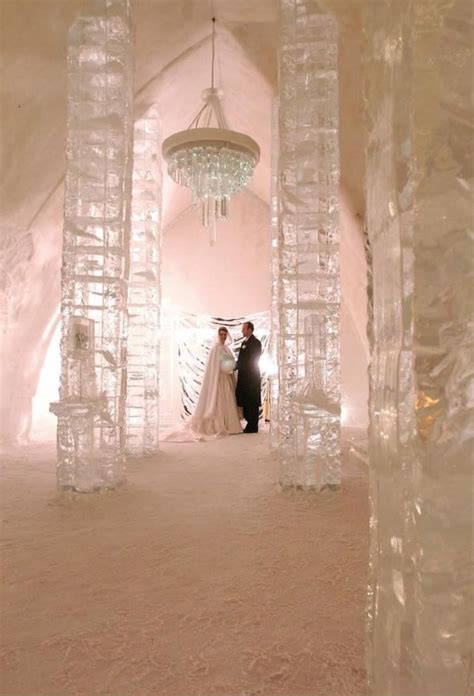 Cool wedding at an Ice Hotel | Ice hotel quebec, Ice hotel, Wedding themes winter