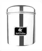 Buy SC Skand Creations Stainless Steel Storage Box Drum with Laser ...