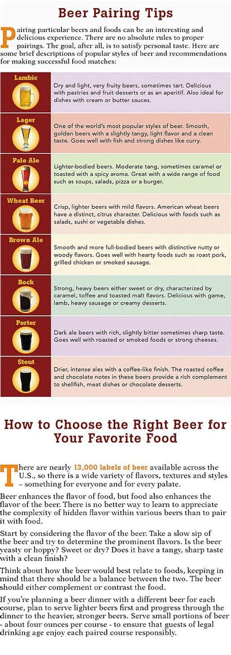 Beer Pairing Chart … | Beer pairing, Beer tasting parties, Beer food pairings