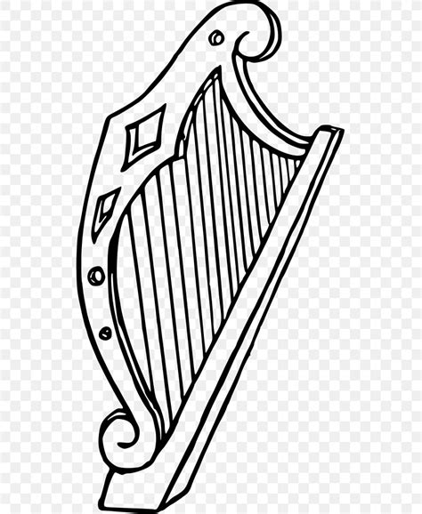 Celtic Harp Clip Art, PNG, 523x1000px, Harp, Area, Black, Black And White, Celtic Harp Download Free