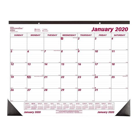 2020 Monthly Desk Pad Calendar, 22 x 17 Inches (C1731-20), Desk pad ...