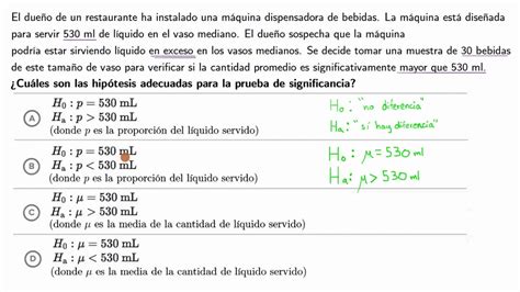 Ejemplos de hipótesis nula y alternativa | Khan Academy en Español ...