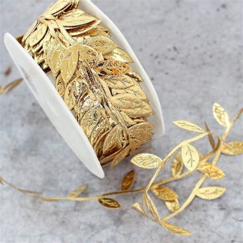 Looking for wedding ribbon or gold wedding decorations? Check out this gorgeous metallic gold ...