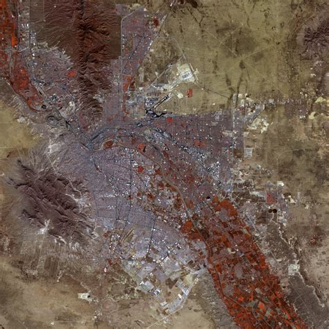 False-color satellite image of El Paso, Texas image - Free stock photo - Public Domain photo ...