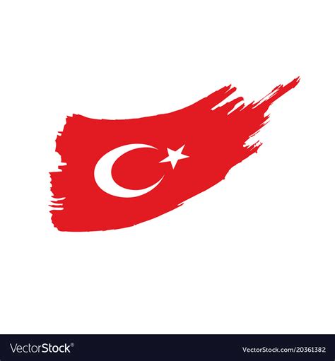 Turkey flag Royalty Free Vector Image - VectorStock