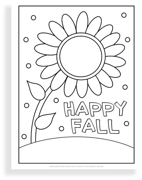 Free Happy Fall Coloring Pages