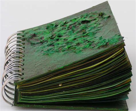 Green Notebook Completed – Felting and Fiber Studio