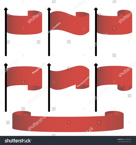 Set Vector Icons Red Flag Stock Illustration 415303381 | Shutterstock