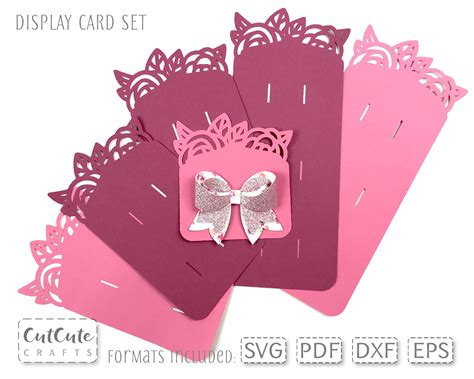 Hair Bow Display Card SVG