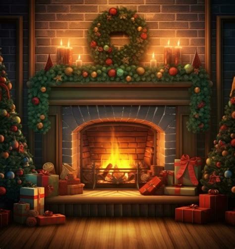 Christmas background with fireplace 28803557 Stock Photo at Vecteezy