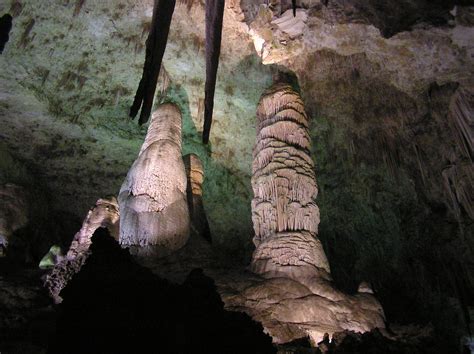 Stalagmites in Carlsbad Caverns National Park, New Mexico image - Free stock photo - Public ...